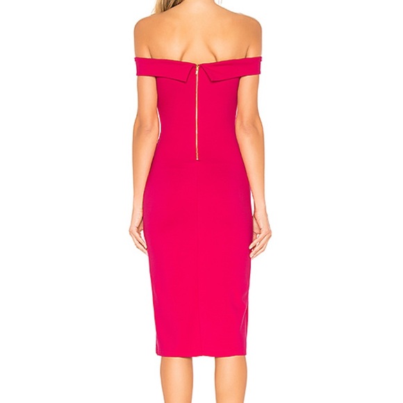 Revolve H:ours Merce Hot Pink Off Shoulder Dress - Picture 2 of 8